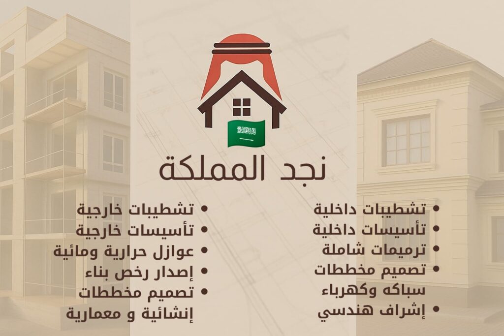 شركة مقاولات عامة متخصصه في التشطيبات والترميمات والعوازل وتصميم المخططات بجميع احياء الرياض
